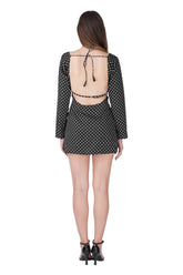 Monochrome Dot Mini Dress