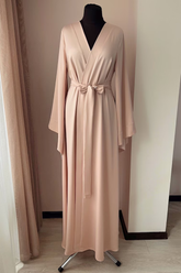 Champagne Satin Kimono Robe