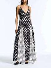 Aria Polka Contrast Maxi Dress