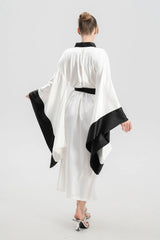 Black & White Satin Robe