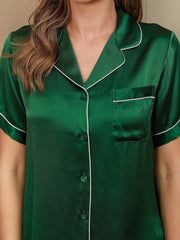 Luxe Lounge Short Set – Emerald Green