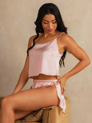 Blush Luxe Satin Cami Set