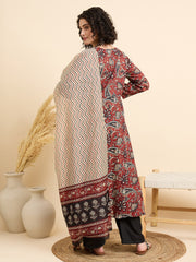 Rudrangi – Maroon Paisley Suit Set