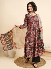 Rudrangi – Maroon Paisley Suit Set