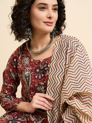 Rudrangi – Maroon Paisley Suit Set