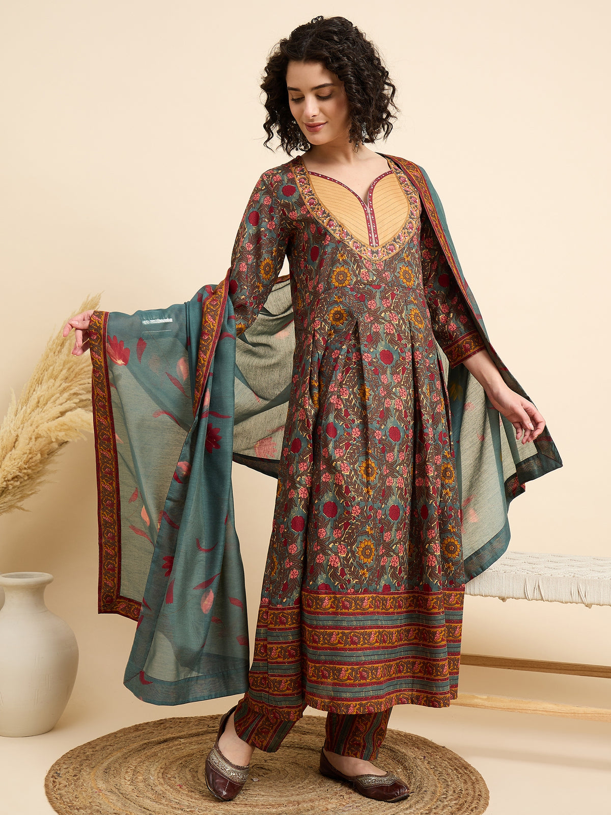 Rustic Charm Printed Kurta Set