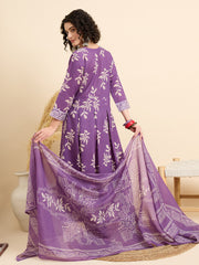 Gulbahaar – Purple Anarkali Suit Set