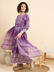 Gulbahaar – Purple Anarkali Suit Set