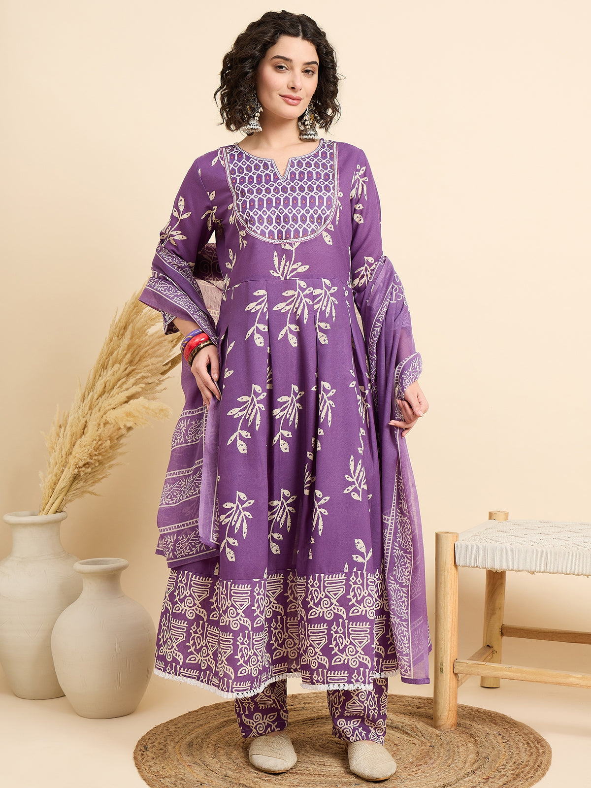 Gulbahaar – Purple Anarkali Suit Set