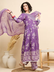 Gulbahaar – Purple Anarkali Suit Set