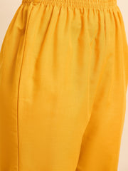 Peetambari – Mustard Handblock Suit Set