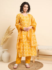 Peetambari – Mustard Handblock Suit Set