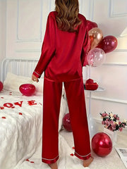 Silken Statement Co-ord – Crimson Flame