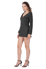 Monochrome Dot Mini Dress