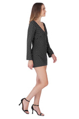 Monochrome Dot Mini Dress