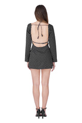 Monochrome Dot Mini Dress