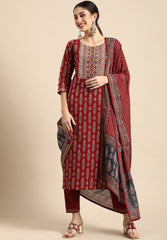 Scarlet Allure Kurta Set