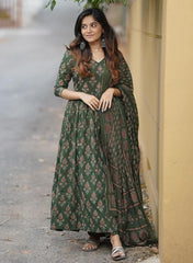 Emerald Grace Anarkali Set