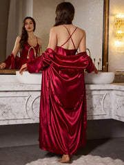 Scarlet Dream Satin Set