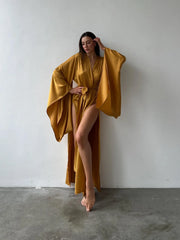 Golden Satin Robe