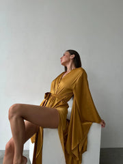 Golden Satin Robe