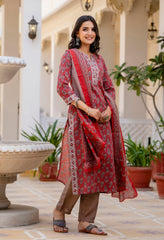 Scarlet Charm Kurta Set