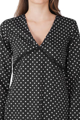 Noir Charm Midi Dress