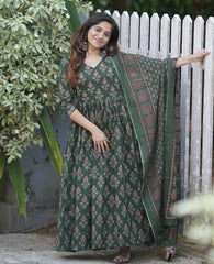 Emerald Grace Anarkali Set