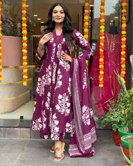 Plum Blossom Anarkali Set