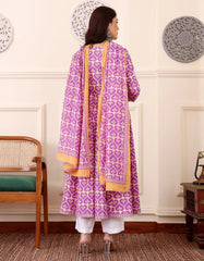 Lavender Glow Anarkali Set