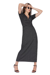 Noir Polka Grace Maxi Dress