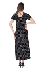 Noir Polka Grace Maxi Dress