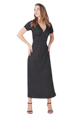 Noir Polka Grace Maxi Dress