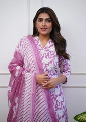 Blush Blossom Floral Kurta Set