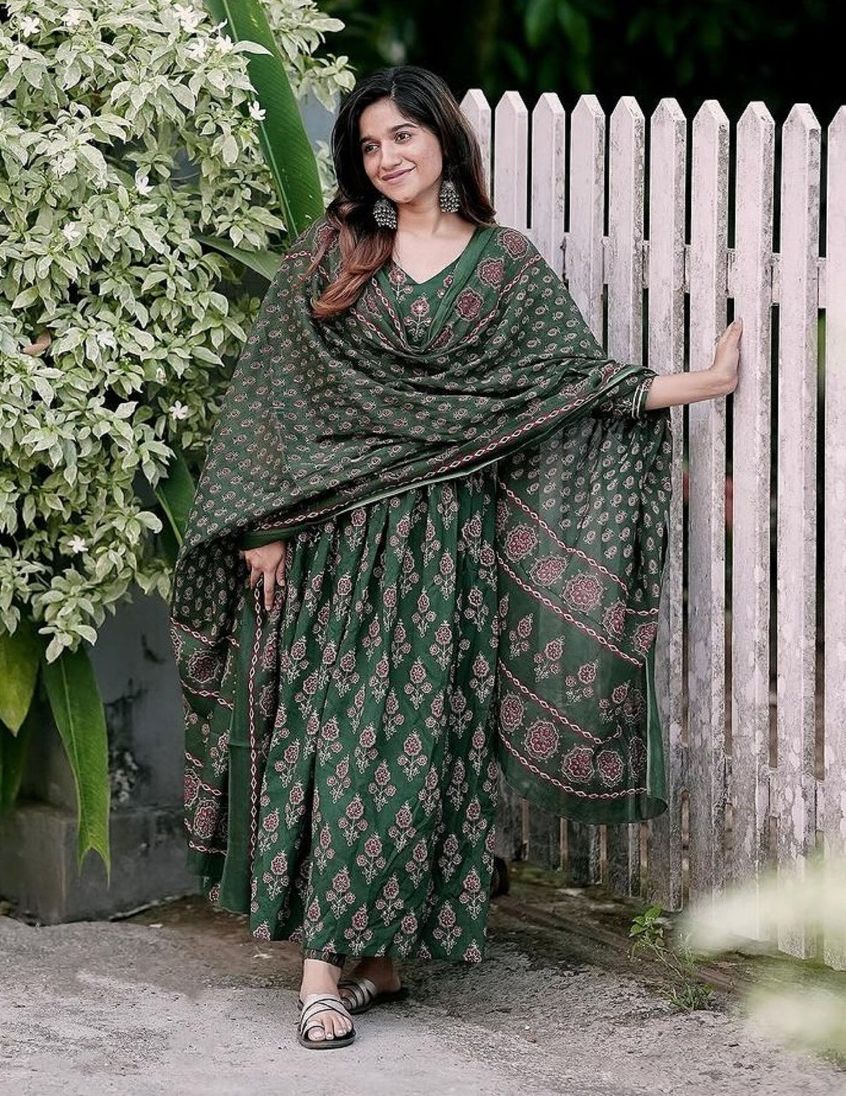 Emerald Grace Anarkali Set