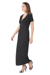 Noir Polka Grace Maxi Dress