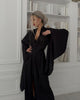 Black Satin Kimono Robe