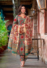 Mehreen – Green Floral Suit Set