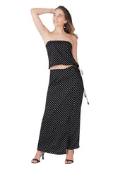 Noir Polka Two-Piece Maxi Set
