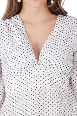 Ivory Polka Bloom Mini Dress