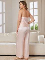 Rose Blush Satin Cami Set