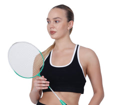 Step-Up Black Padded Sports Bra With Removable Cups