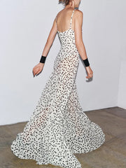 Elara Polka Maxi Dress