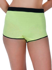 Neon Glow High-Waist Trim Shorts