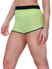 Neon Glow High-Waist Trim Shorts