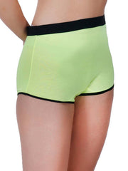 Neon Glow High-Waist Trim Shorts