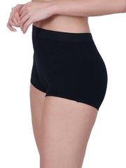 Black High-Waist Trim Shorts