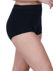 Black High-Waist Trim Shorts