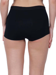 Black High-Waist Trim Shorts