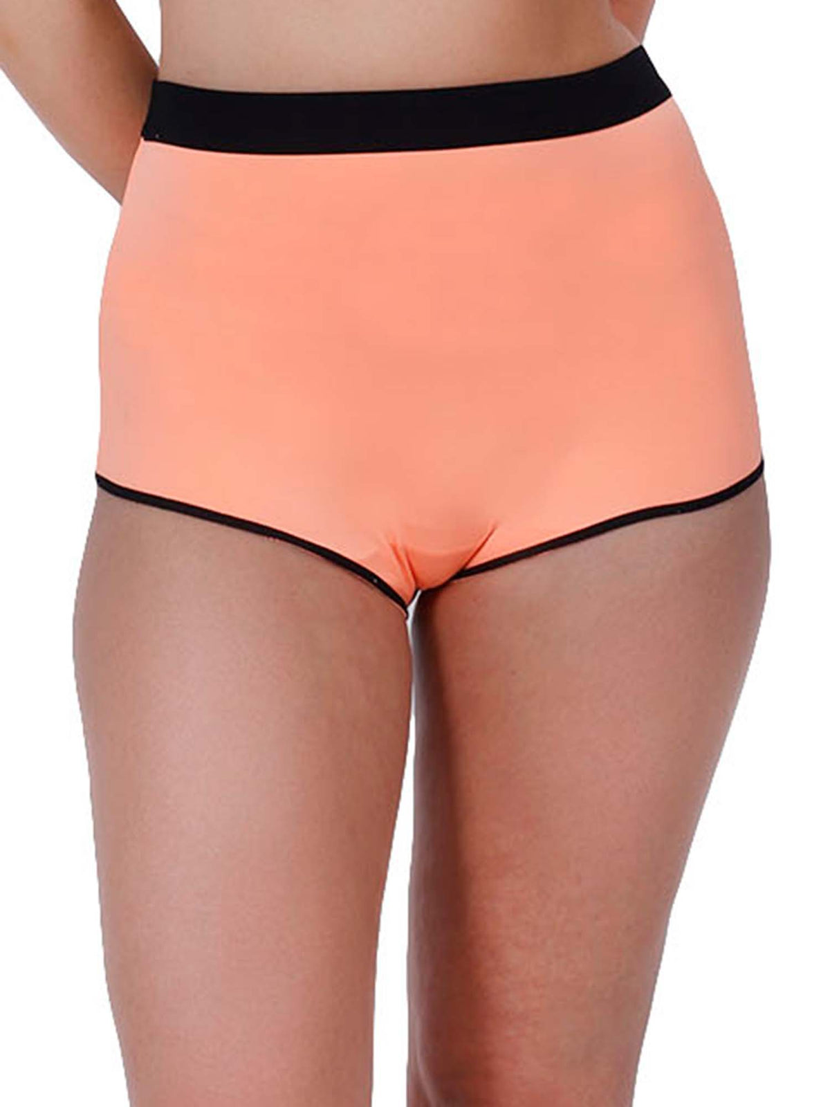 Peach High-Waist Trim Shorts